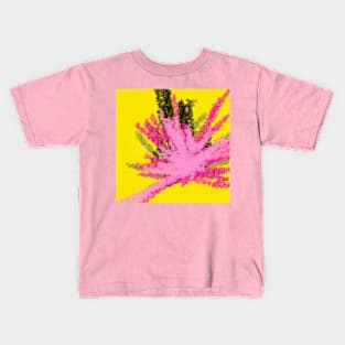 Abstract yellow splatter paint Kids T-Shirt